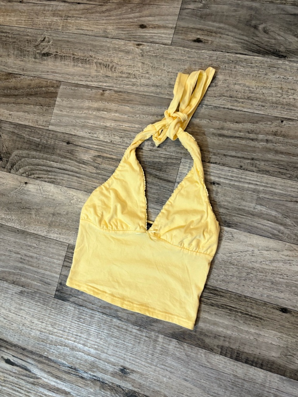 yellow halter top